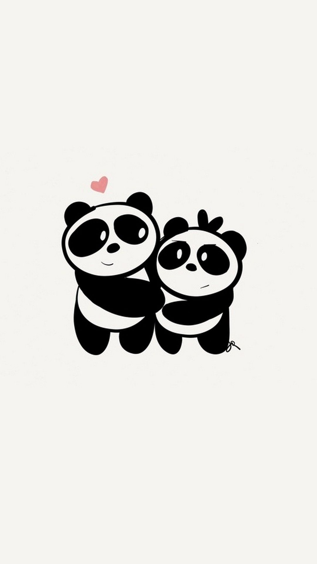 iPhone X Cute Couple Panda Wallpaper Best