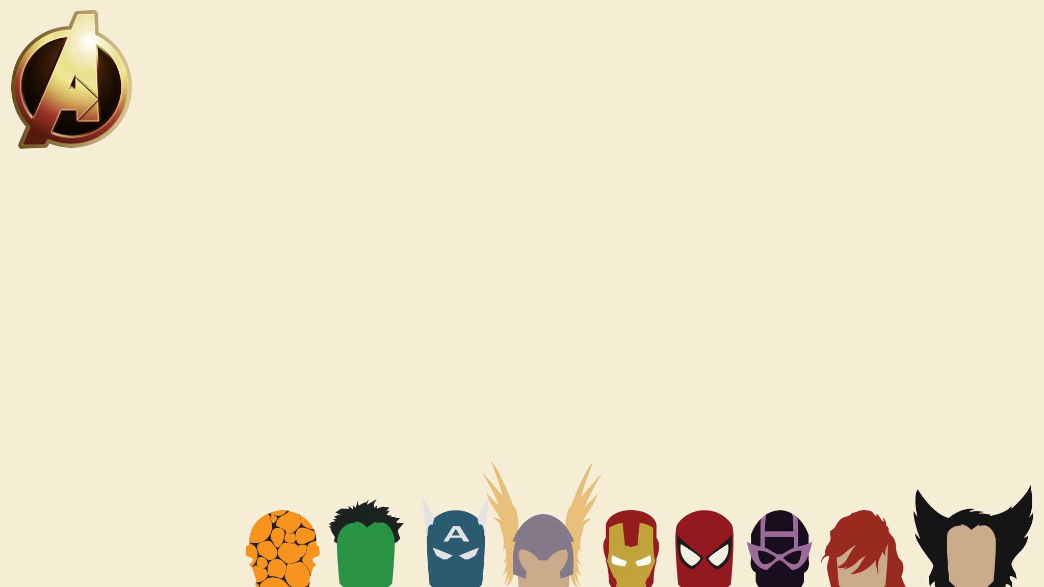 Minimalistic Avengers Ics Marvel Wallpaper