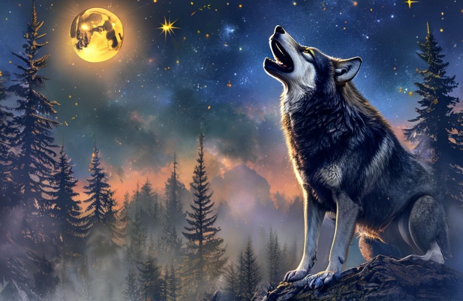 Howling Wolf Wallpaper