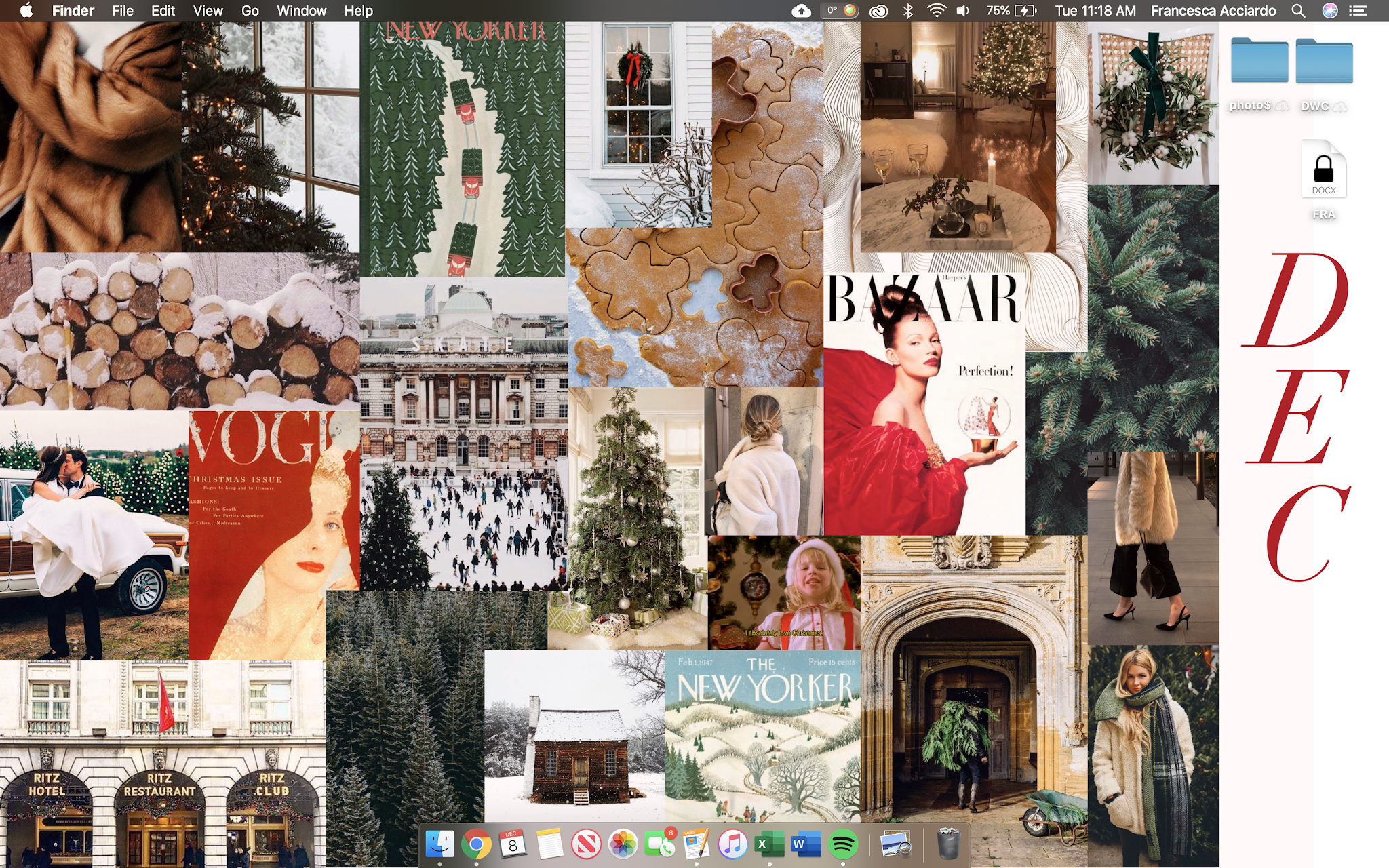 December Moodboard Desktop Wallpaper
