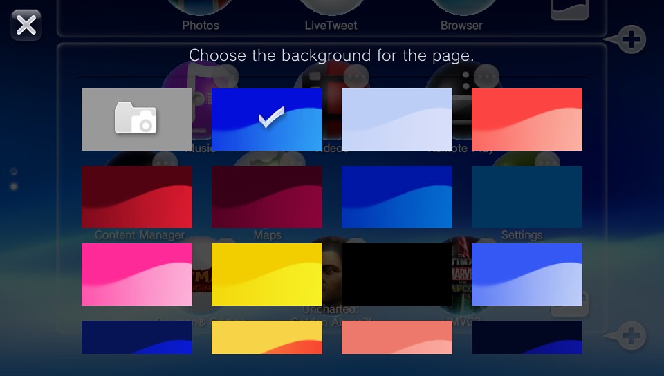 Ps Vita Home Screen Background Colour Choices There Are A