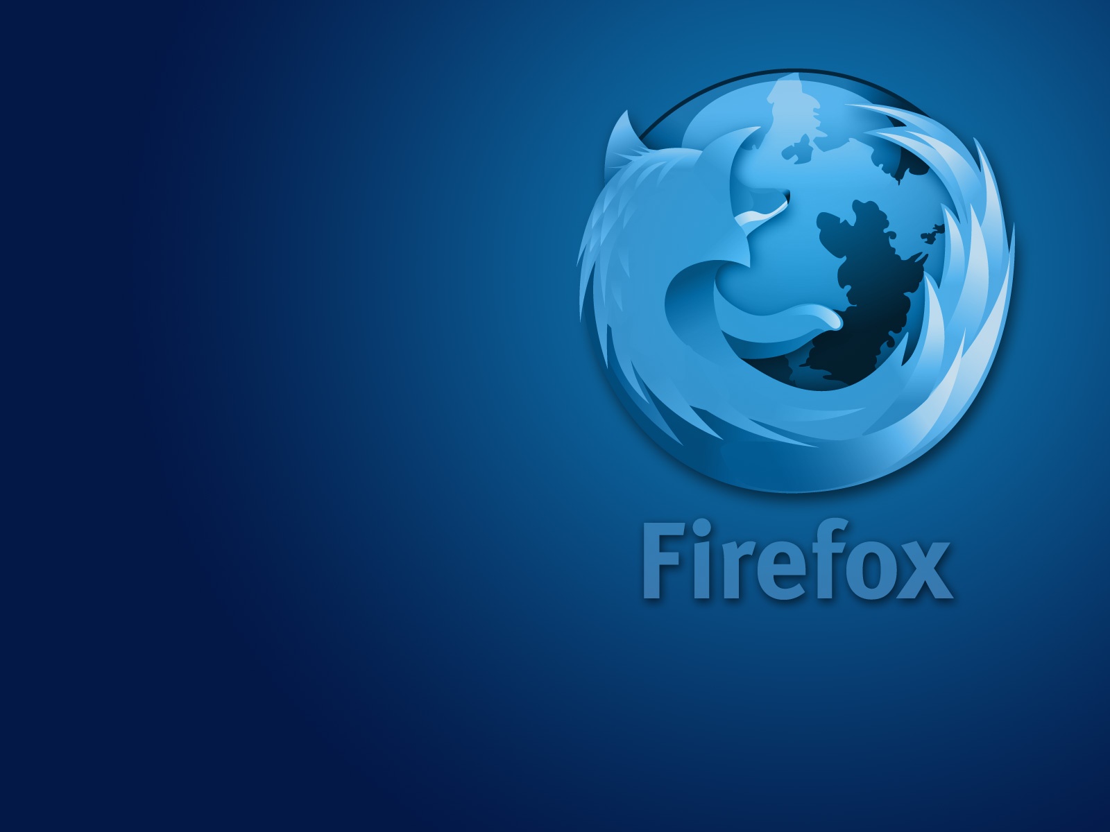 Blue Mozilla Firefox Wallpaper