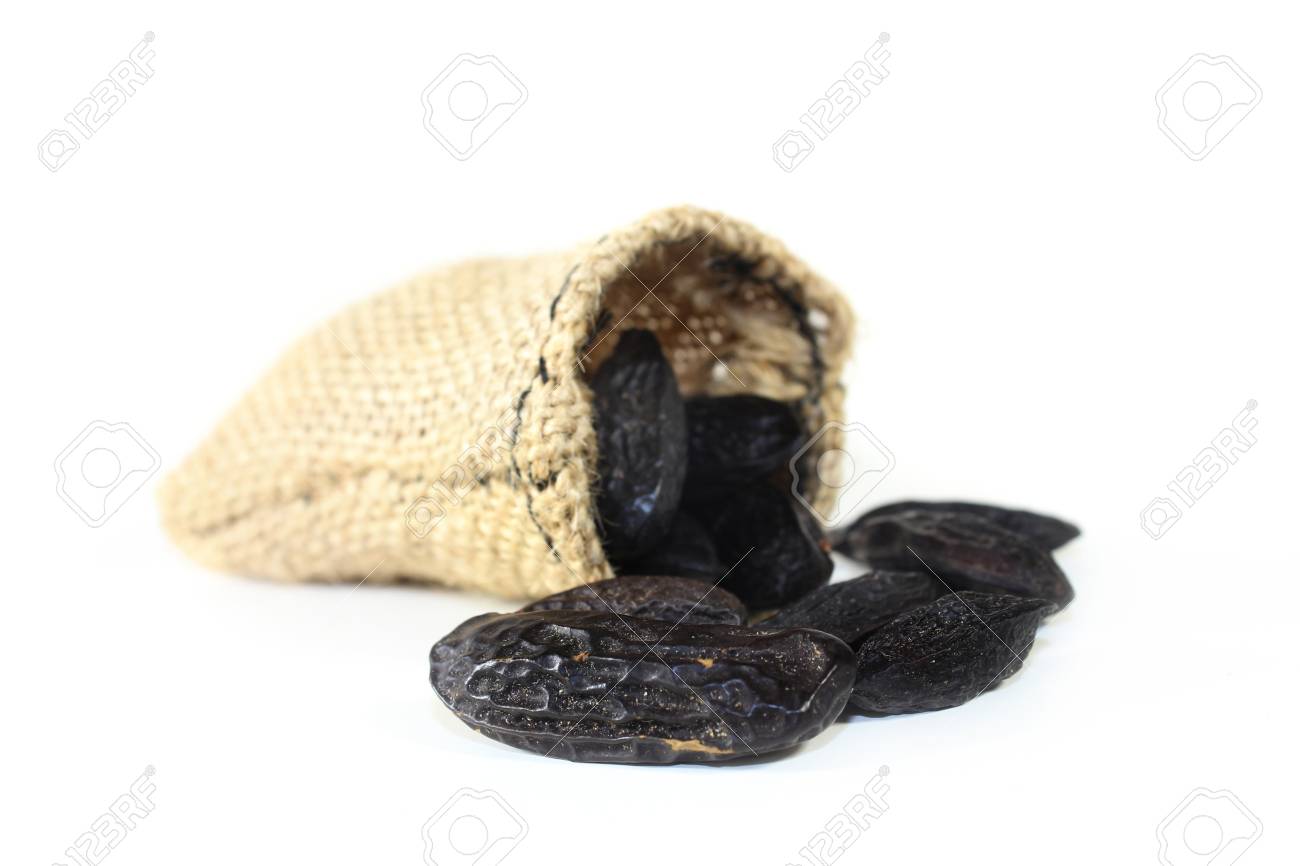 Dried Tonka Beans On A White Background Stock Photo Picture And