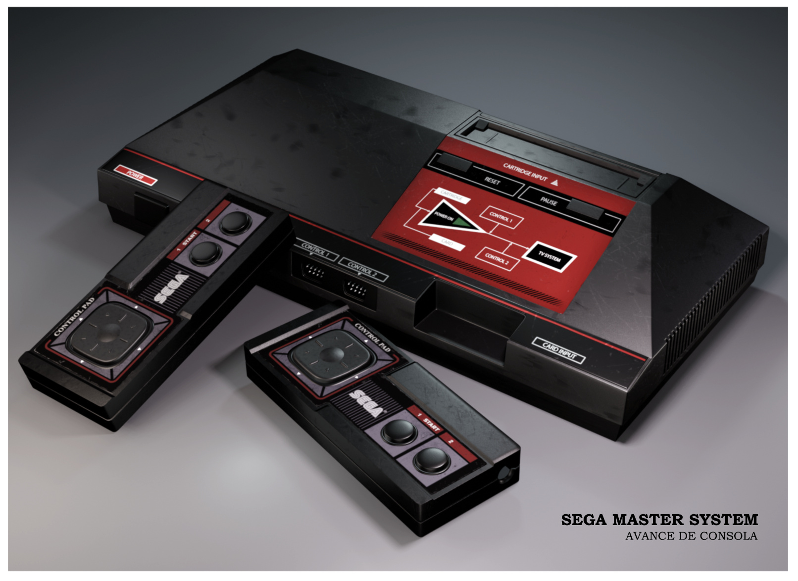 Sega Master System Retro Console Works In Progress Blender
