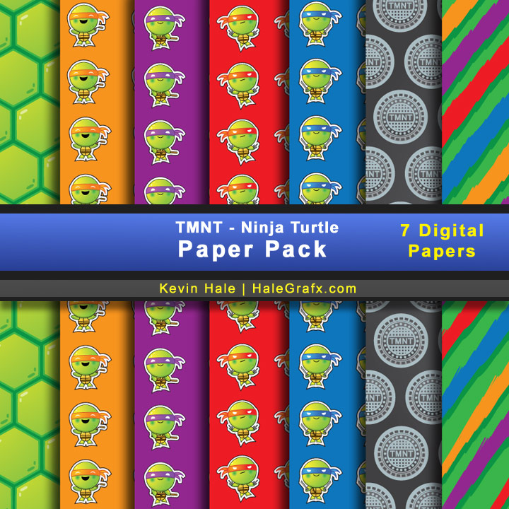 Tmnt Paper Pack Ninja Turtles Digital