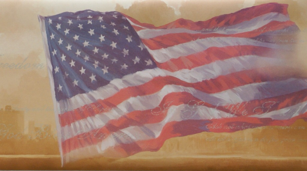 American Flag Wallpaper Border