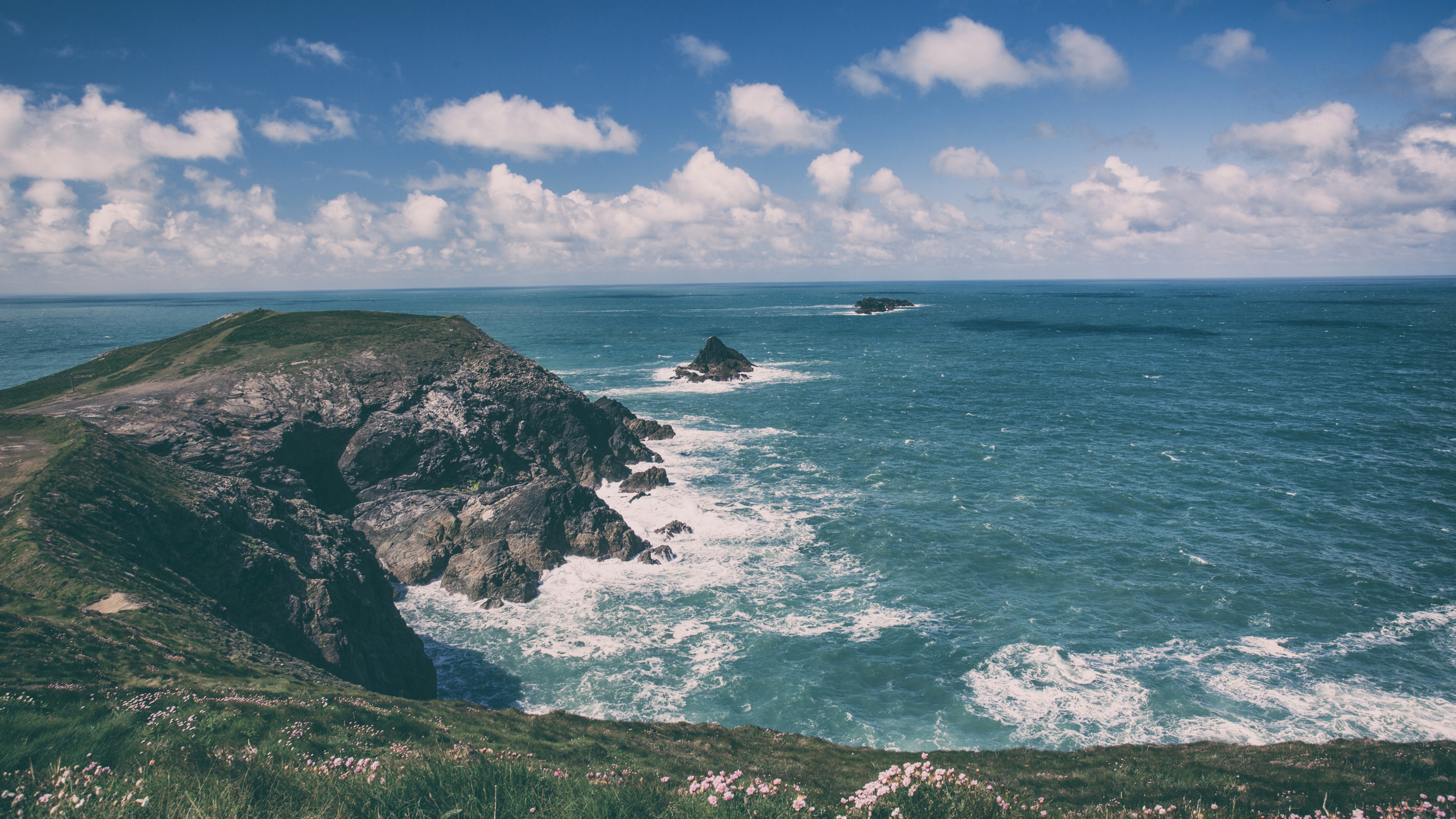 Wallpaper Cornwall 5k 4k England Coastline Rocks