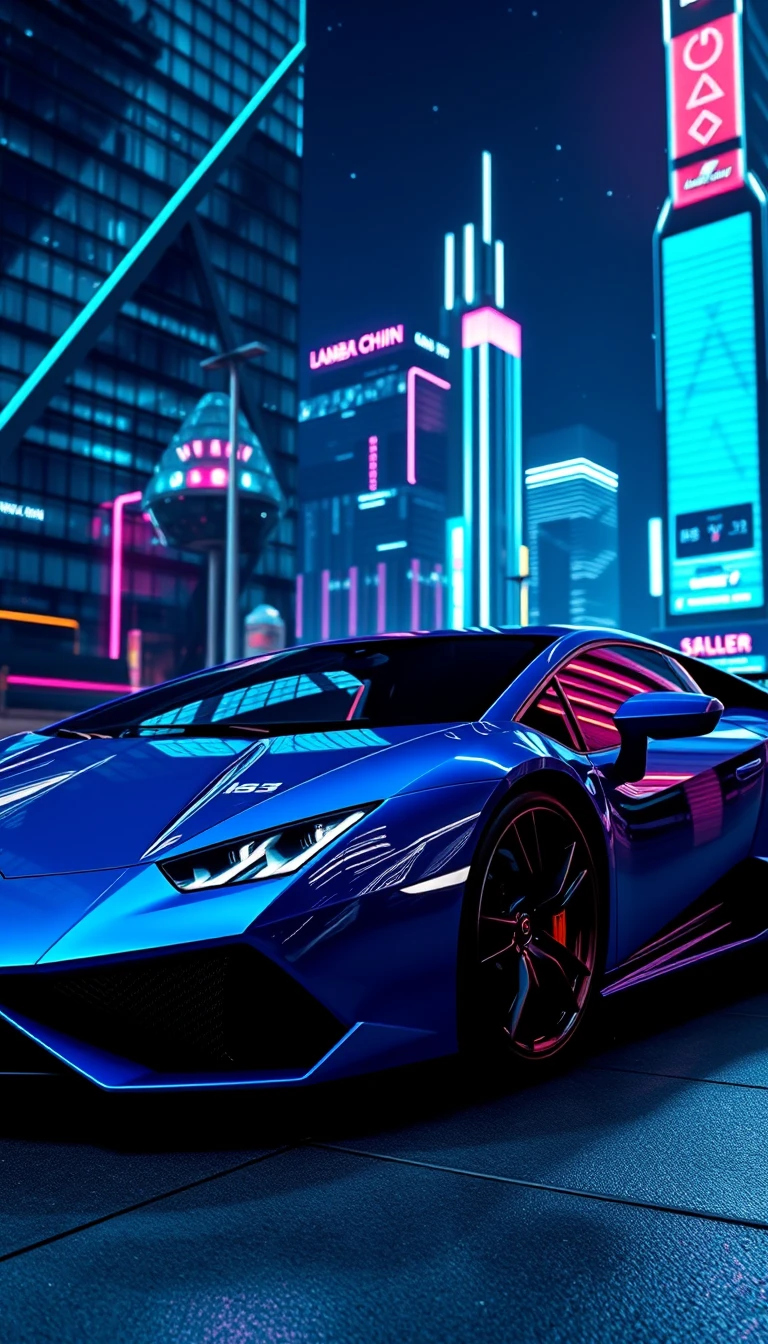 🔥 Download Neon Blue Lamborghini Wallpaper by @christinapatterson ...