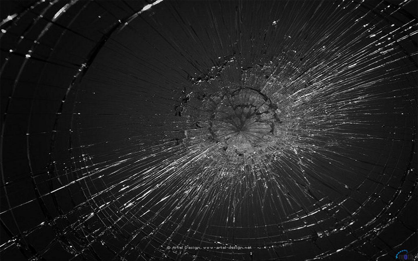 Wallpaper Broken Glass X Widescreen Desktop