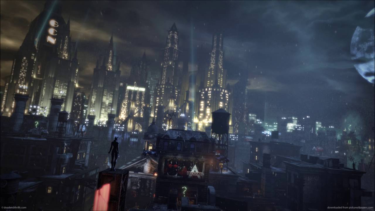 Gotham City Arkham Rooftops Batman Background Ambience