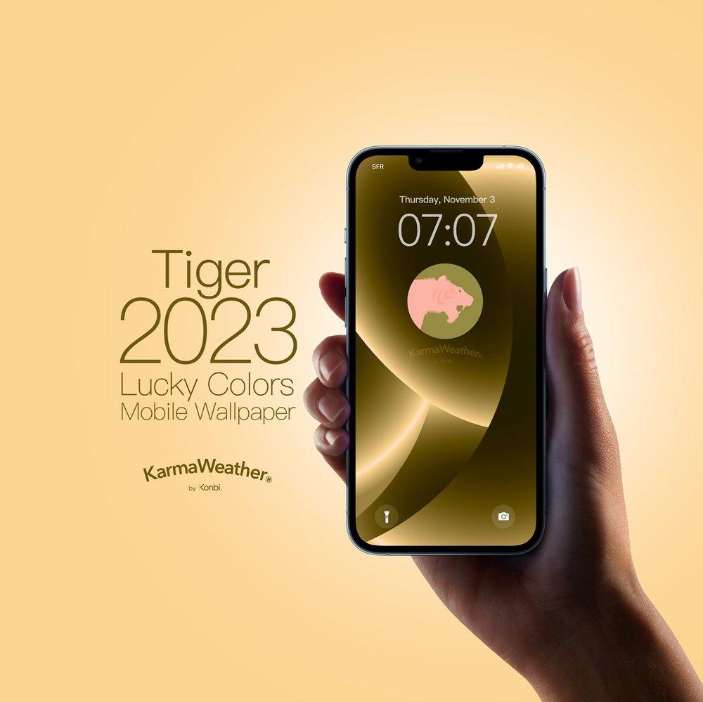 Tiger Lucky Color Wallpaper Home Screen Karmaweather Shop