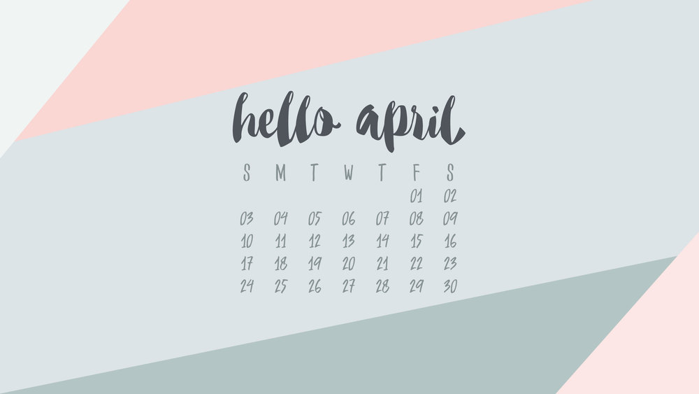 April 2016 Desktop Calendar Wallpaper UpperCase Designs