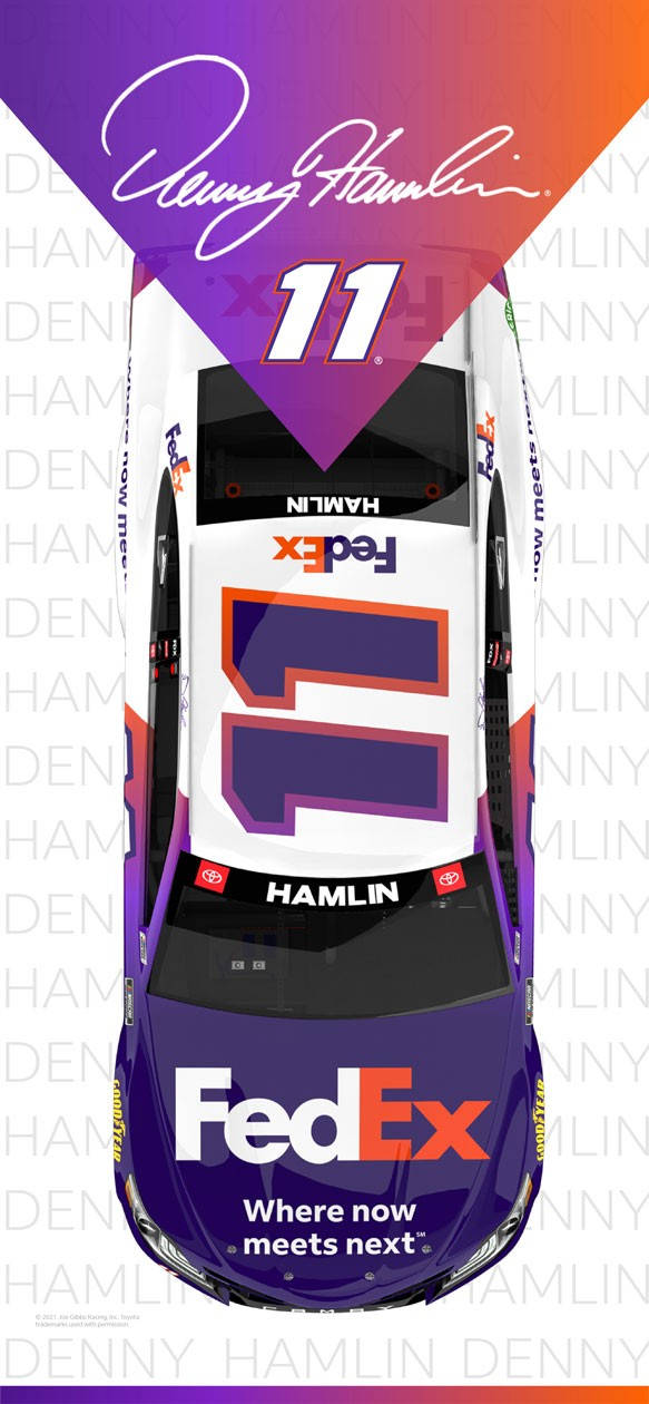 Top Of Denny Hamlin S Car Wallpaper