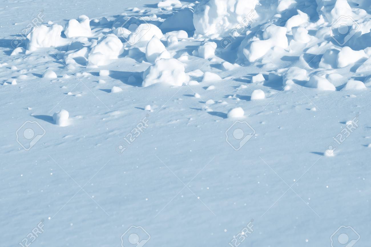 Winter Snow Background With Snowballs Stock Photo Picture And