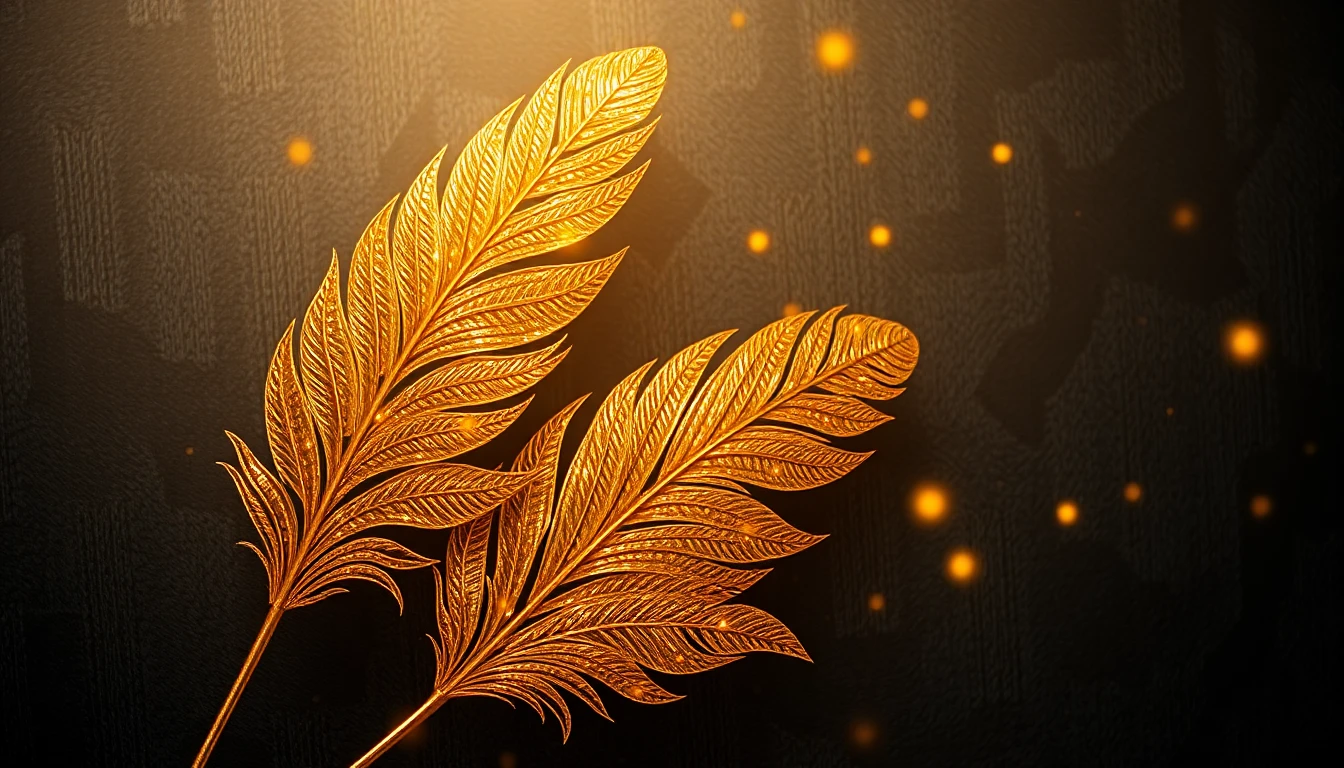 Gold Feather Wallpaper