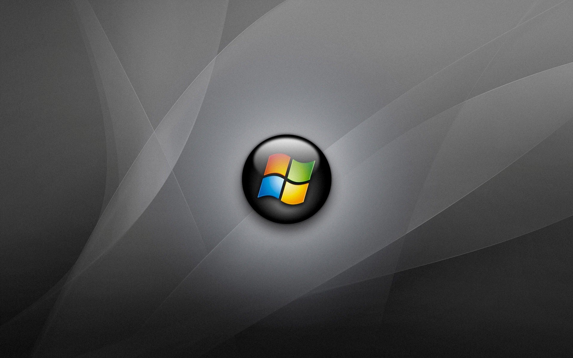 Windows Logo In Gray Background HD Wallpaper