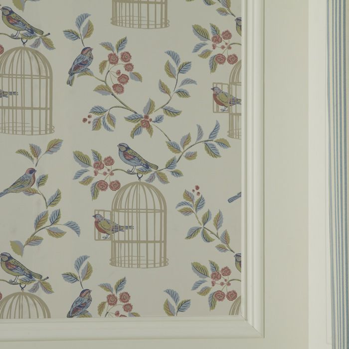 iLiv Shabby Chic Song Bird Wallpaper country cottage decorating P