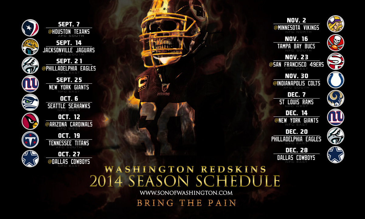 Redskins Schedule Wallpaper Son Of Washington