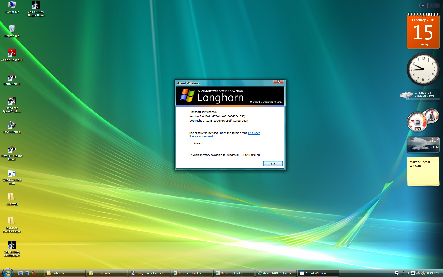 Longhorn Beta build 3663