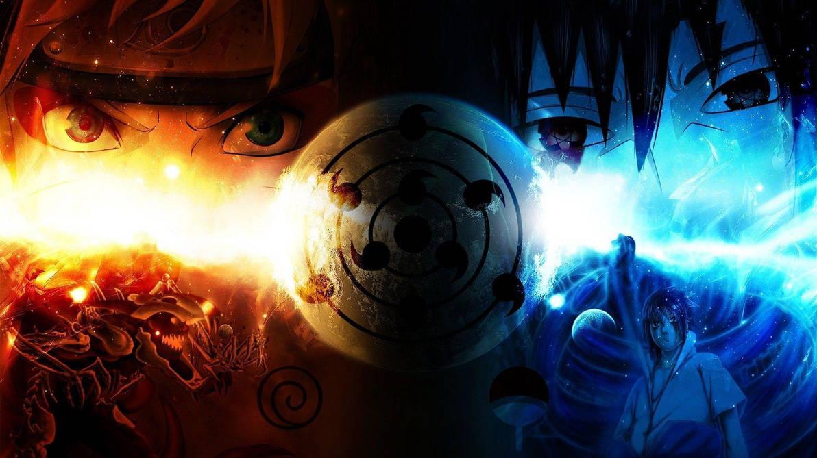 Naruto X Sasuke Red Blue Susanoo Kurama By Narutoarts1