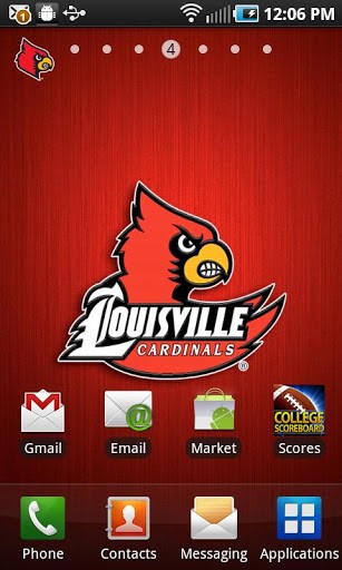 Louisville Cardinals Revolving Wallpaper App With The Background