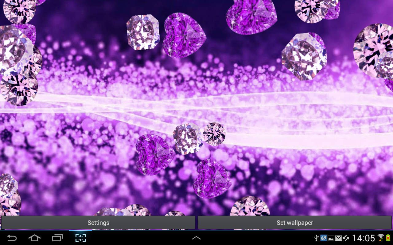 Purple Diamond Live Wallpaper Screenshot