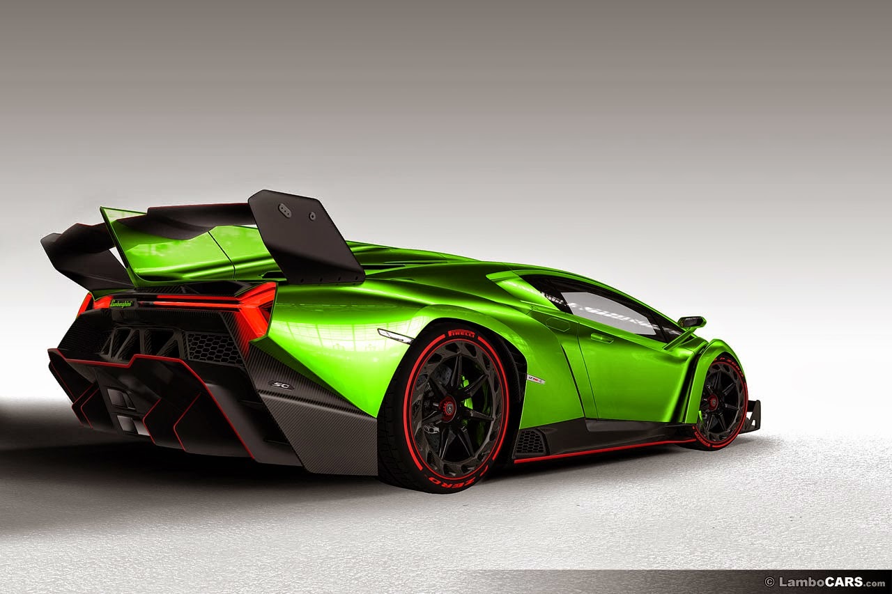 Green Lamborghini Veneno HD Wallpaper