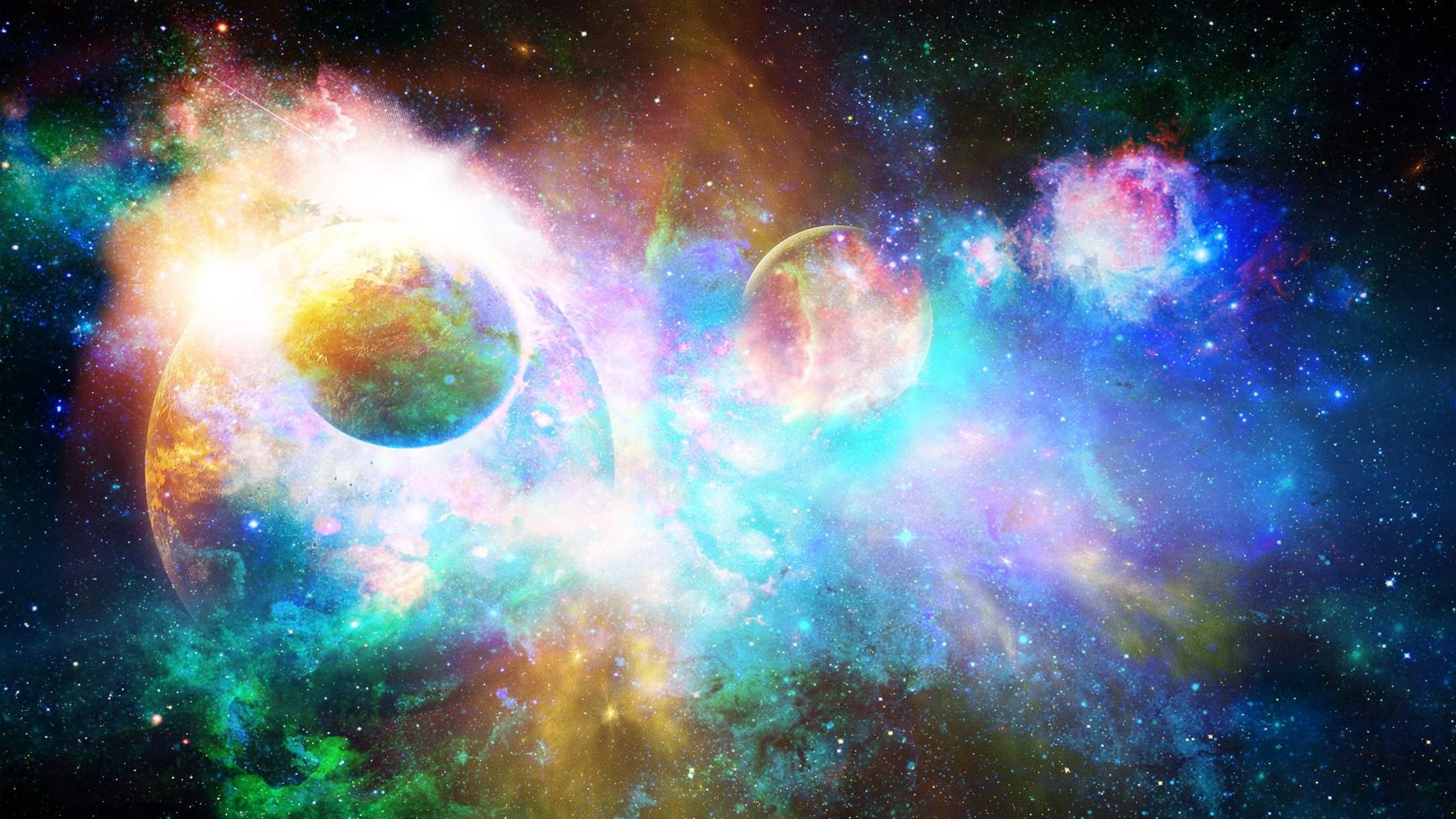 Wallpaper Stars Plas Light Galaxy Universe Nebula 4k