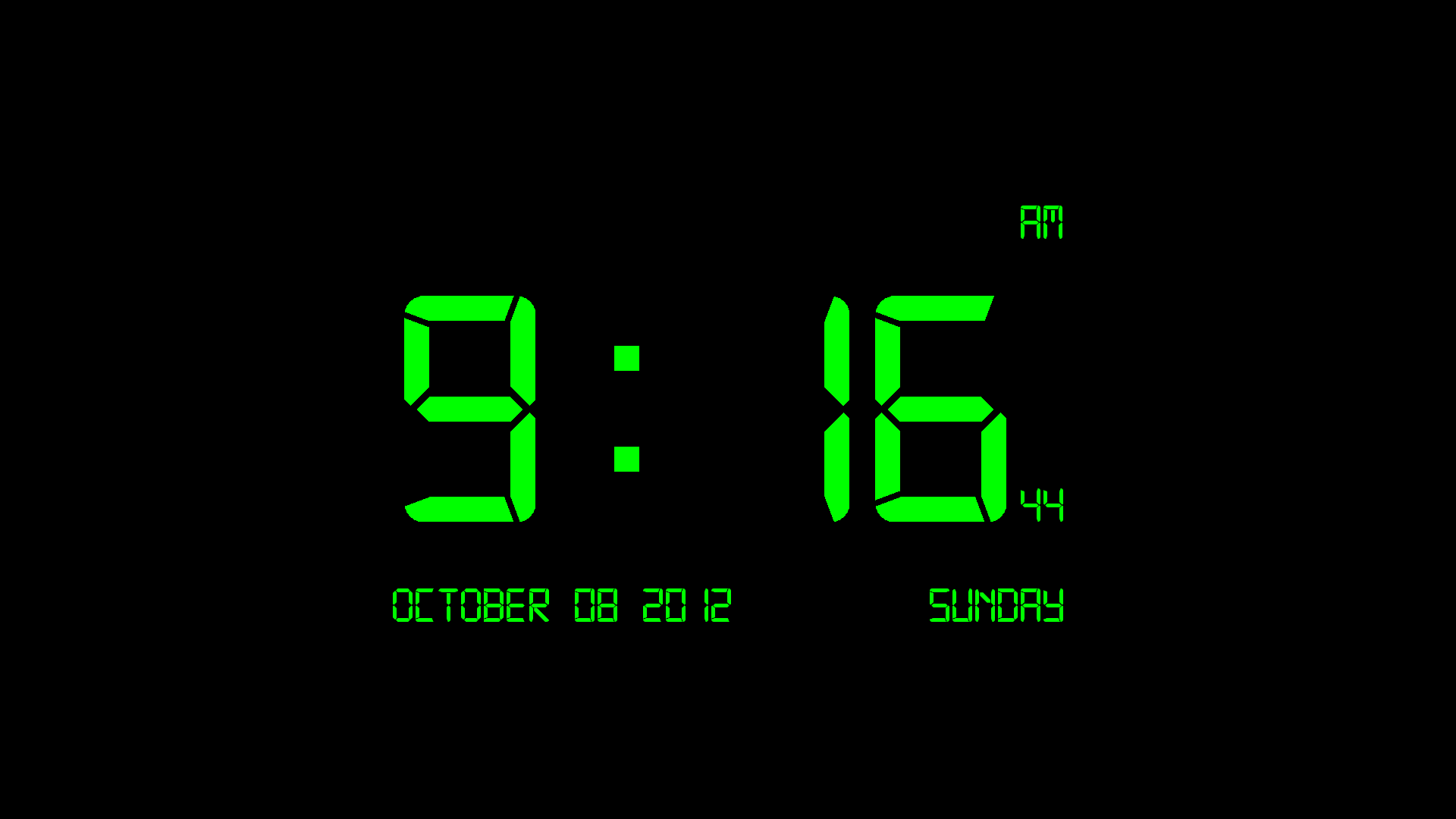 Digital Clock 7   Digital Clock 7 is a screen saver that displays the