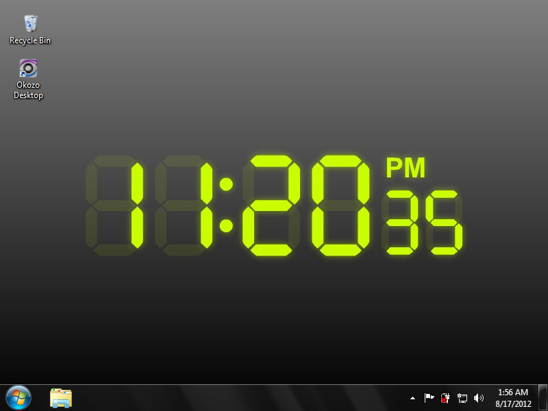 digital clock windows 10 desktop