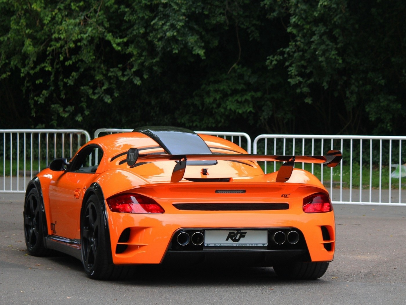Wallpaper Porsche Ruf Rear Orange
