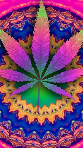 Psychedelic Marijuana Live Wallpaper Animated Tie Dye Leaf
