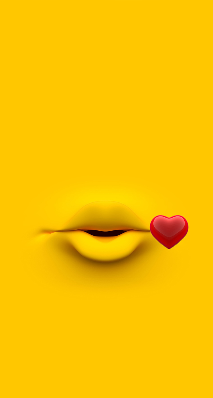 Emoji Kiss Wallpaper Lip Funny