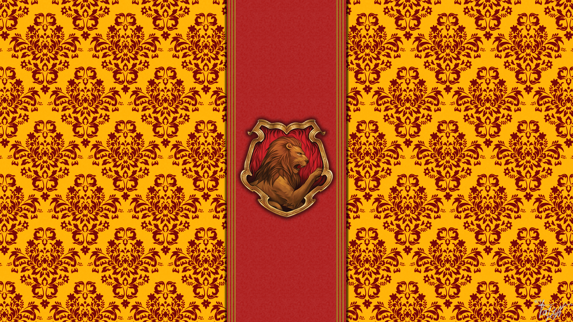 hogwarts house wallpaper   gryffindor by theladyavatar d4ol8mtjpg 1920x1080