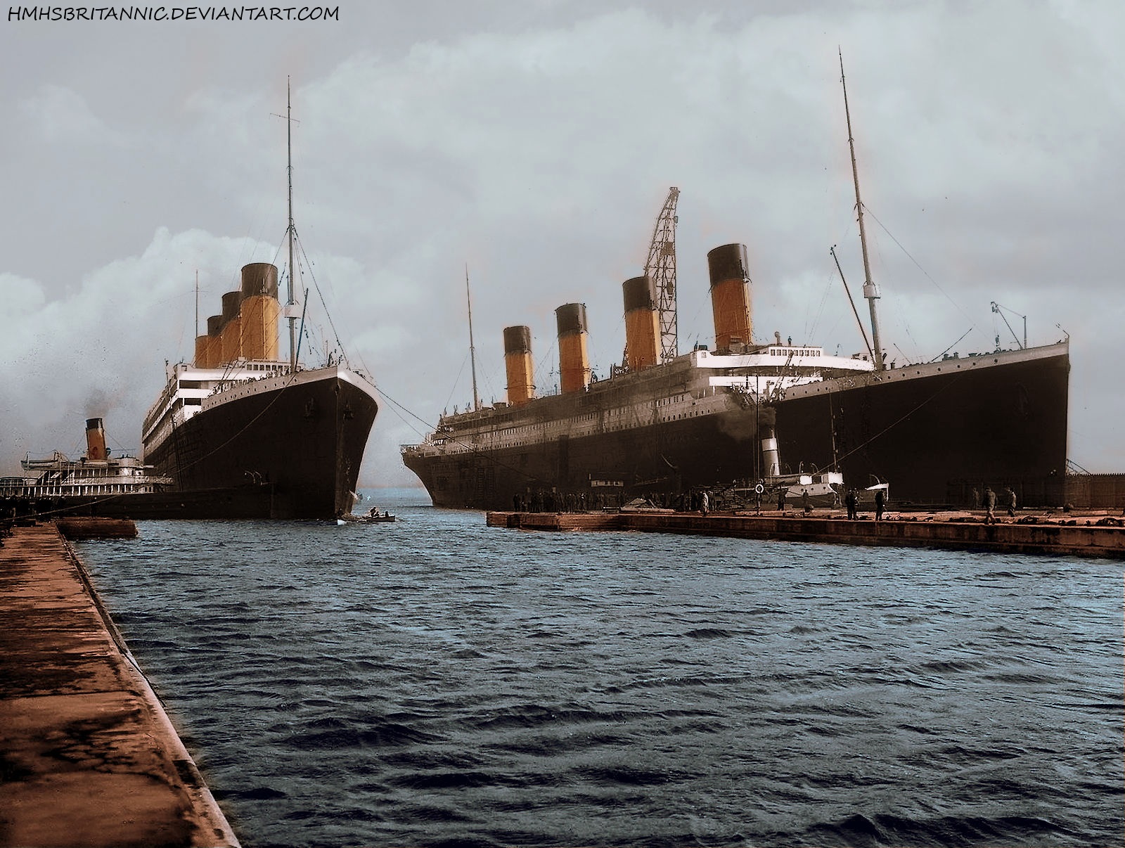 Rms Olympic And Titanic By Hmhsbritannic