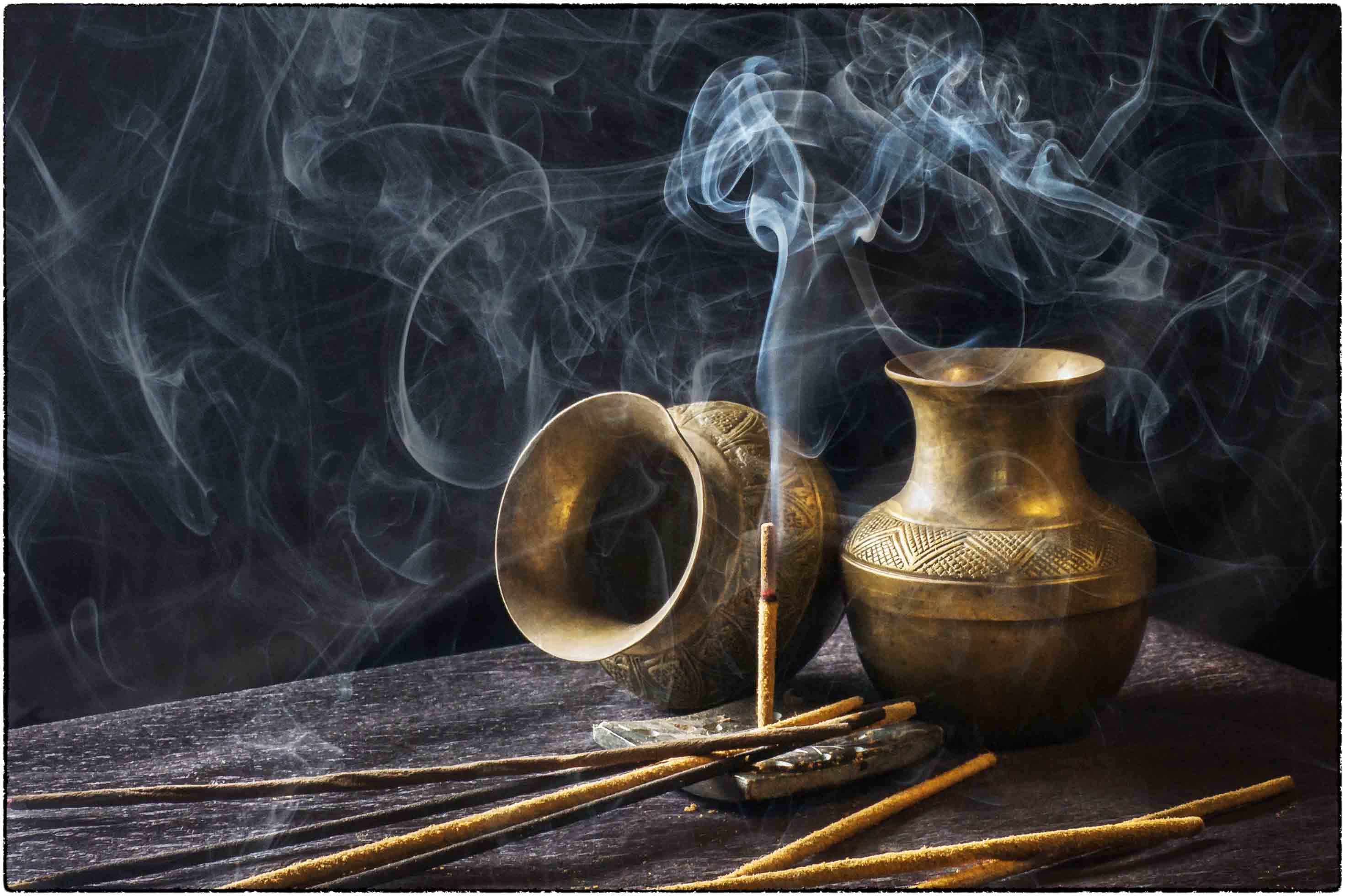 Image Smoke Still Life Incense Painting Indian Stick