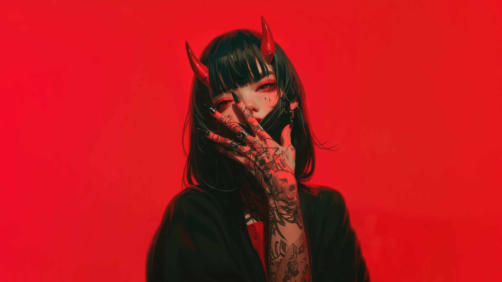 Red Anime 4k Wallpaper