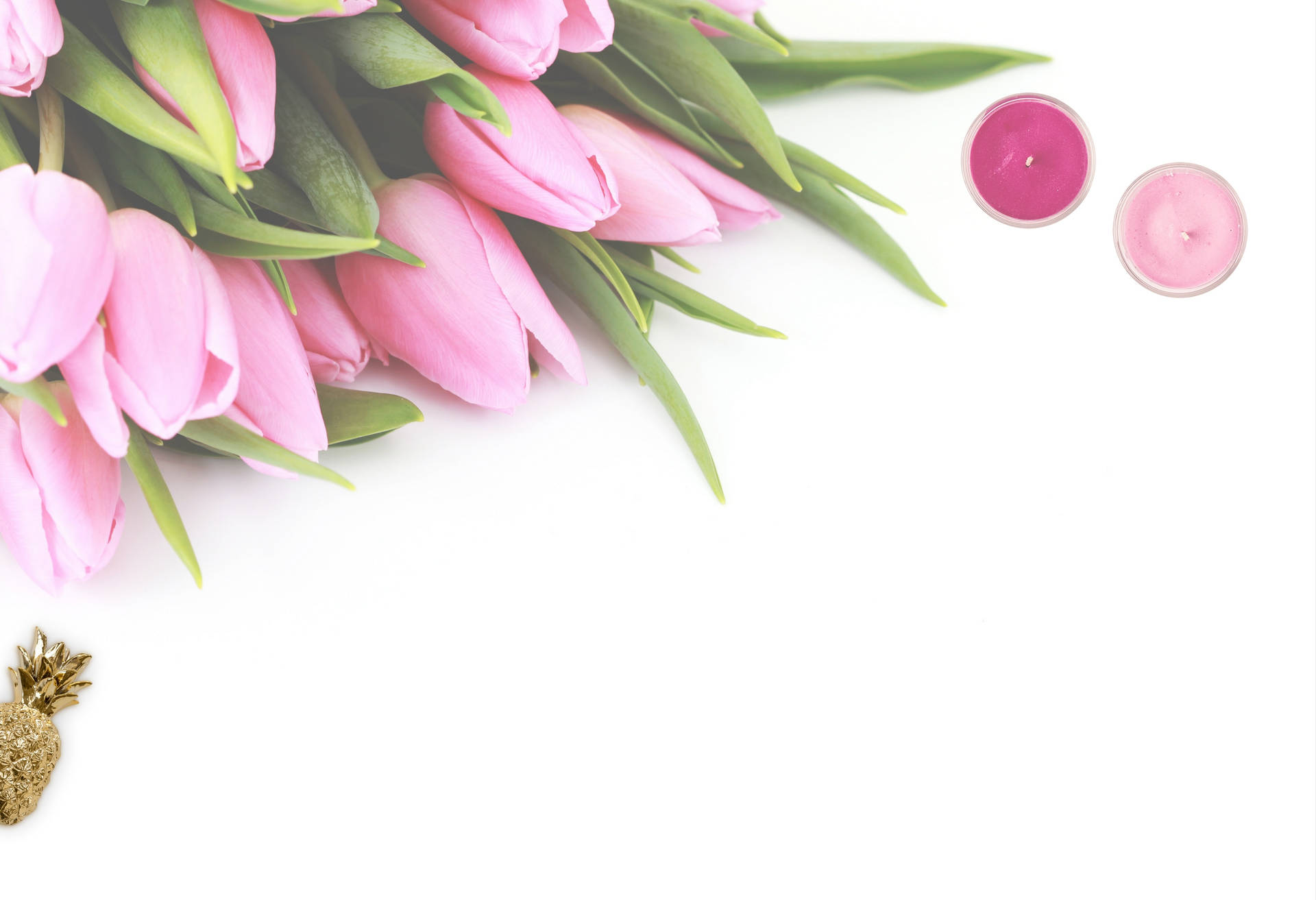 Pink Flowers Aesthetic Wallpaper