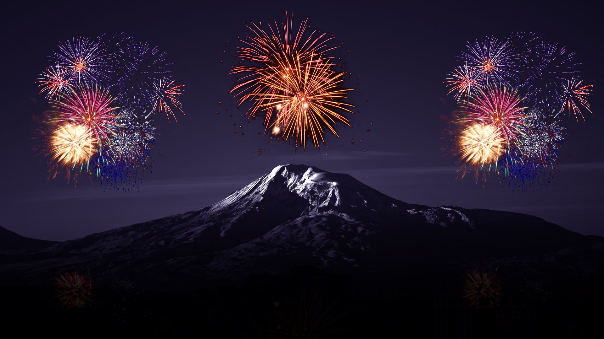animated fireworks hd wallpaper