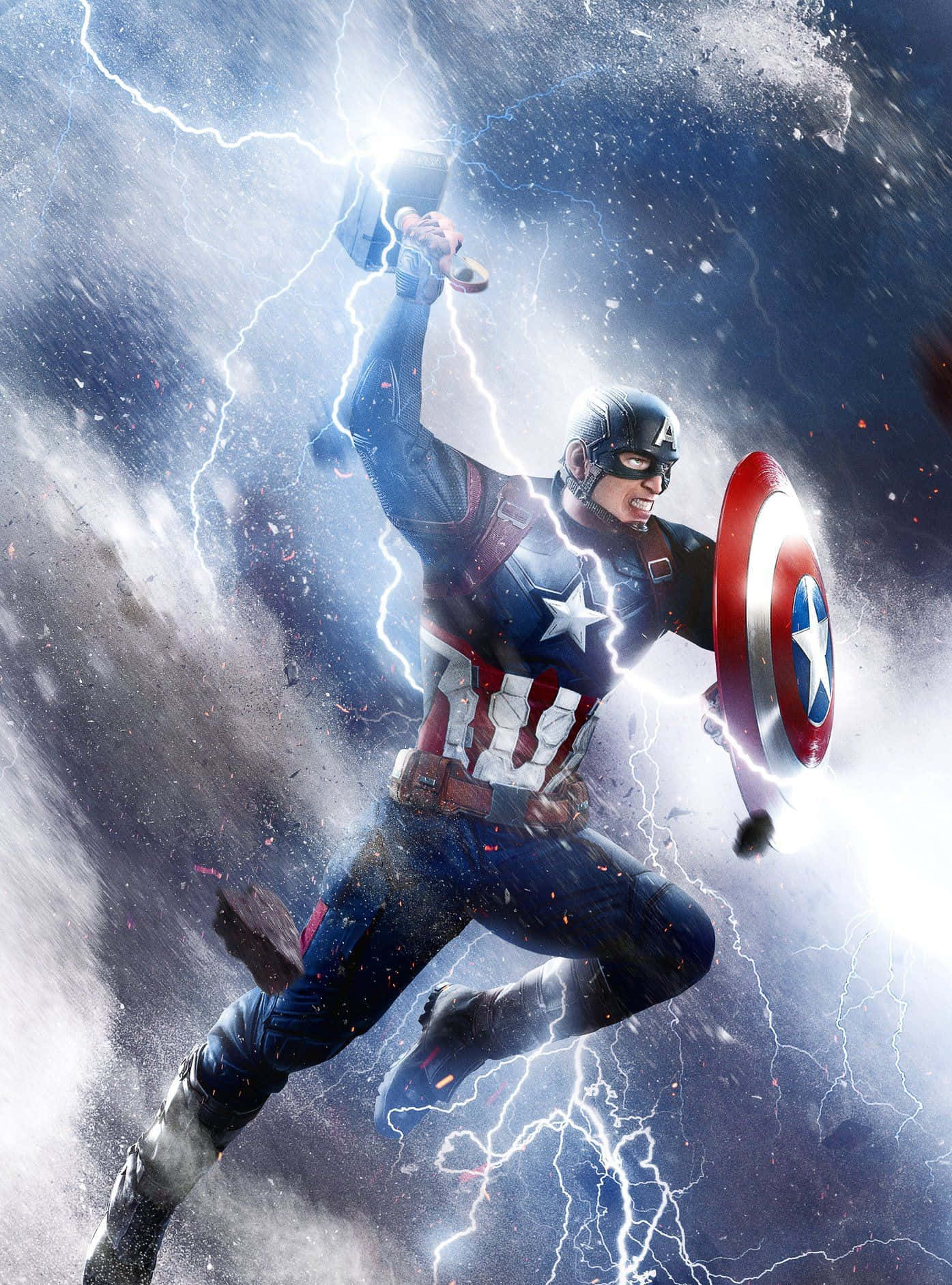 Fuelled By Courage And The American Spirit Captain America Wallpaper