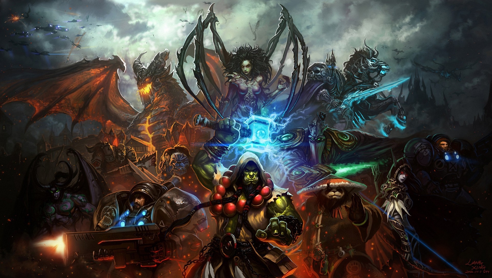  of warcraft mists of pandaria starcraft characters orc wallpaper