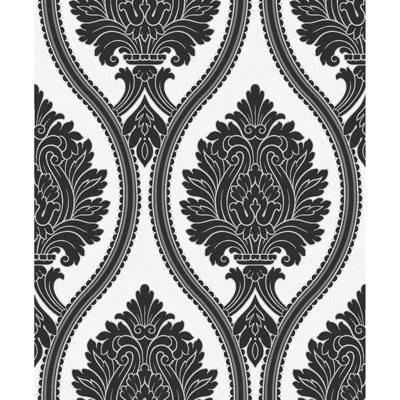 [46+] Black Damask Wallpaper Border | WallpaperSafari.com