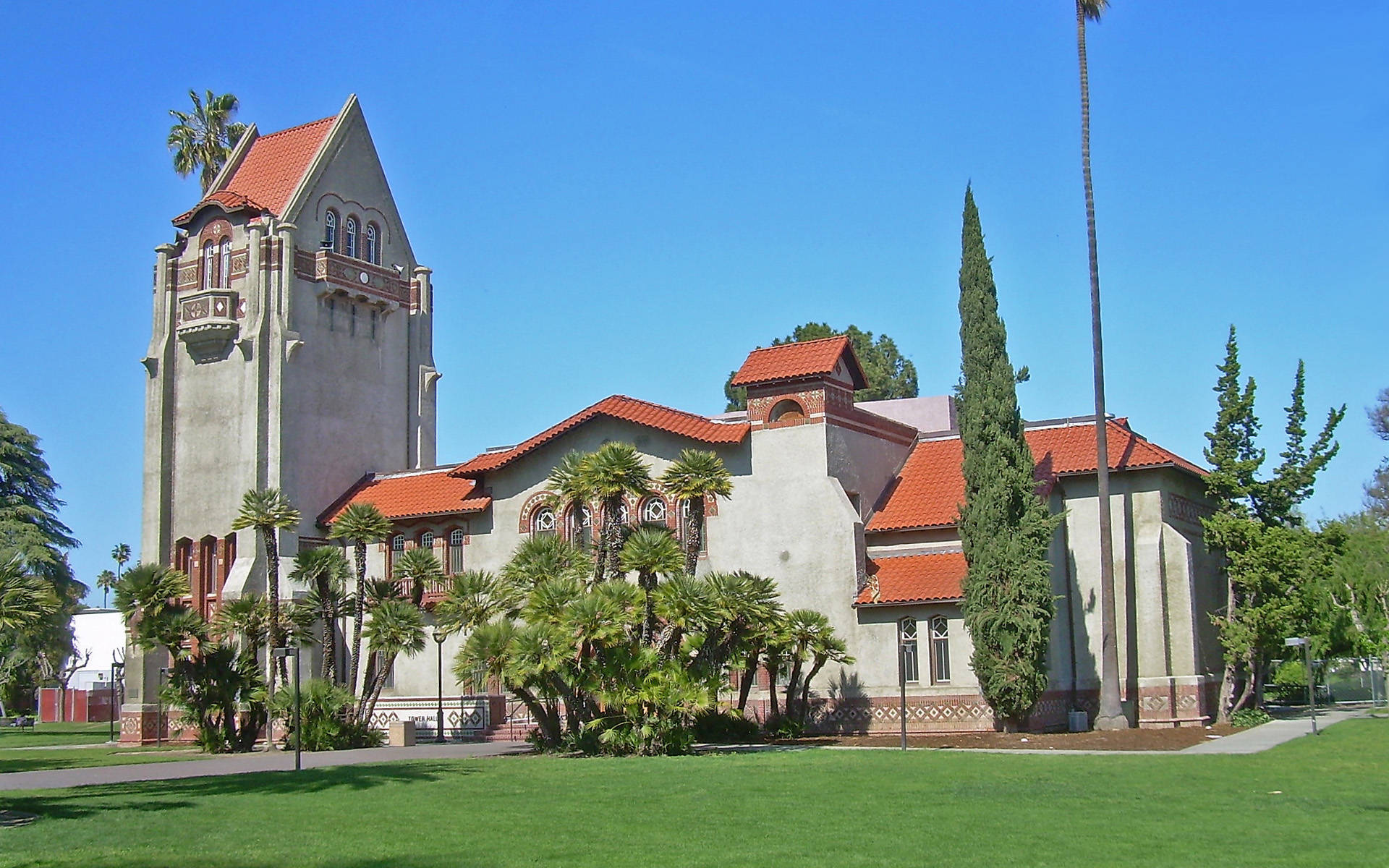 Sjsu Tower Hall At City Of San Jose California Usa Wallpaper