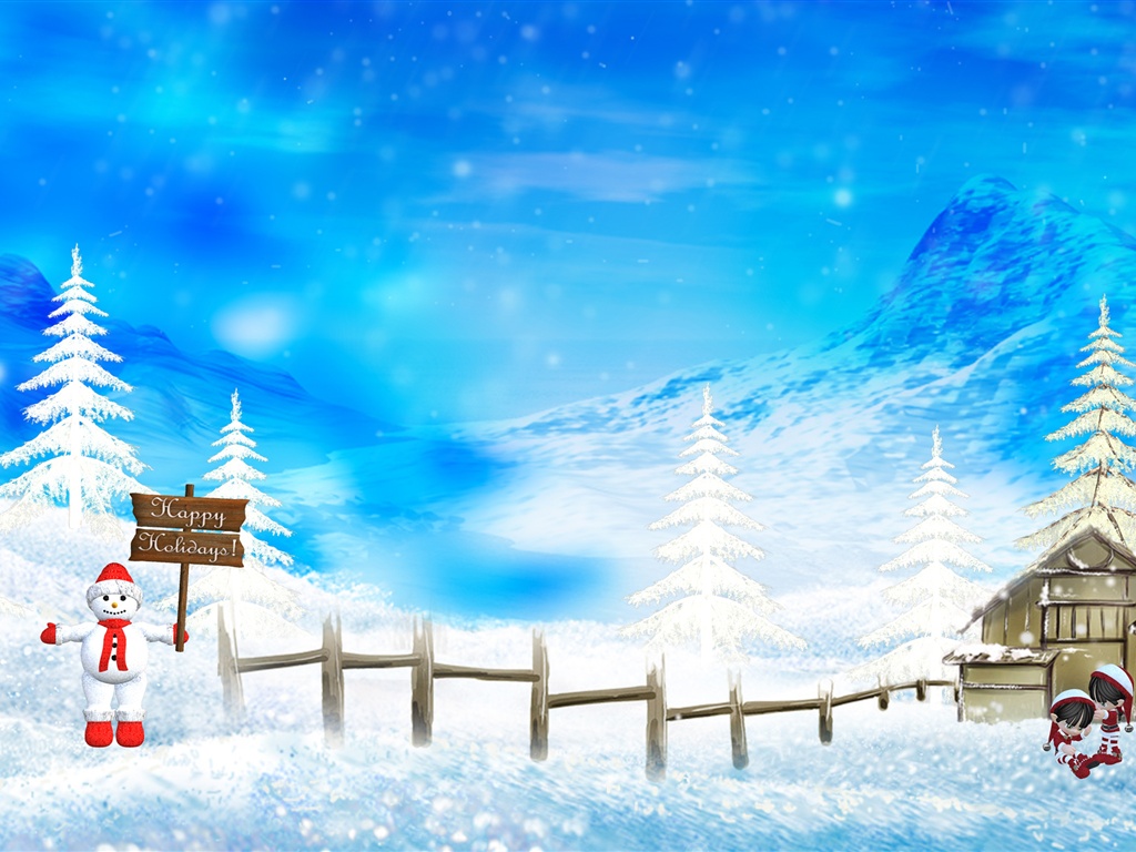 Beautiful Snow Scene Wallpaper Resolution