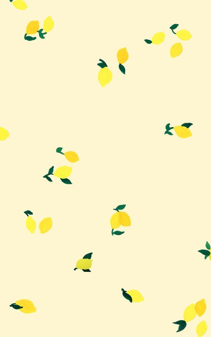 Zitronen Blumen Hochzeit Pattern Wallpaper Prints Cute