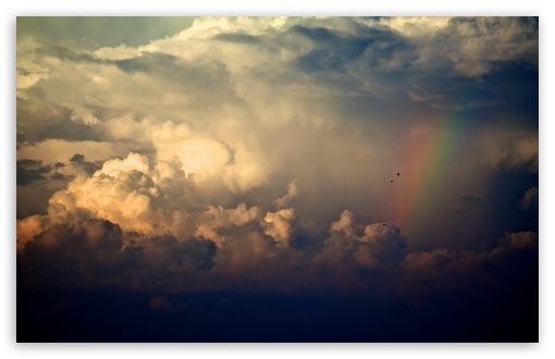 Storm Clouds And Rainbow HD Desktop Wallpaper High Definition