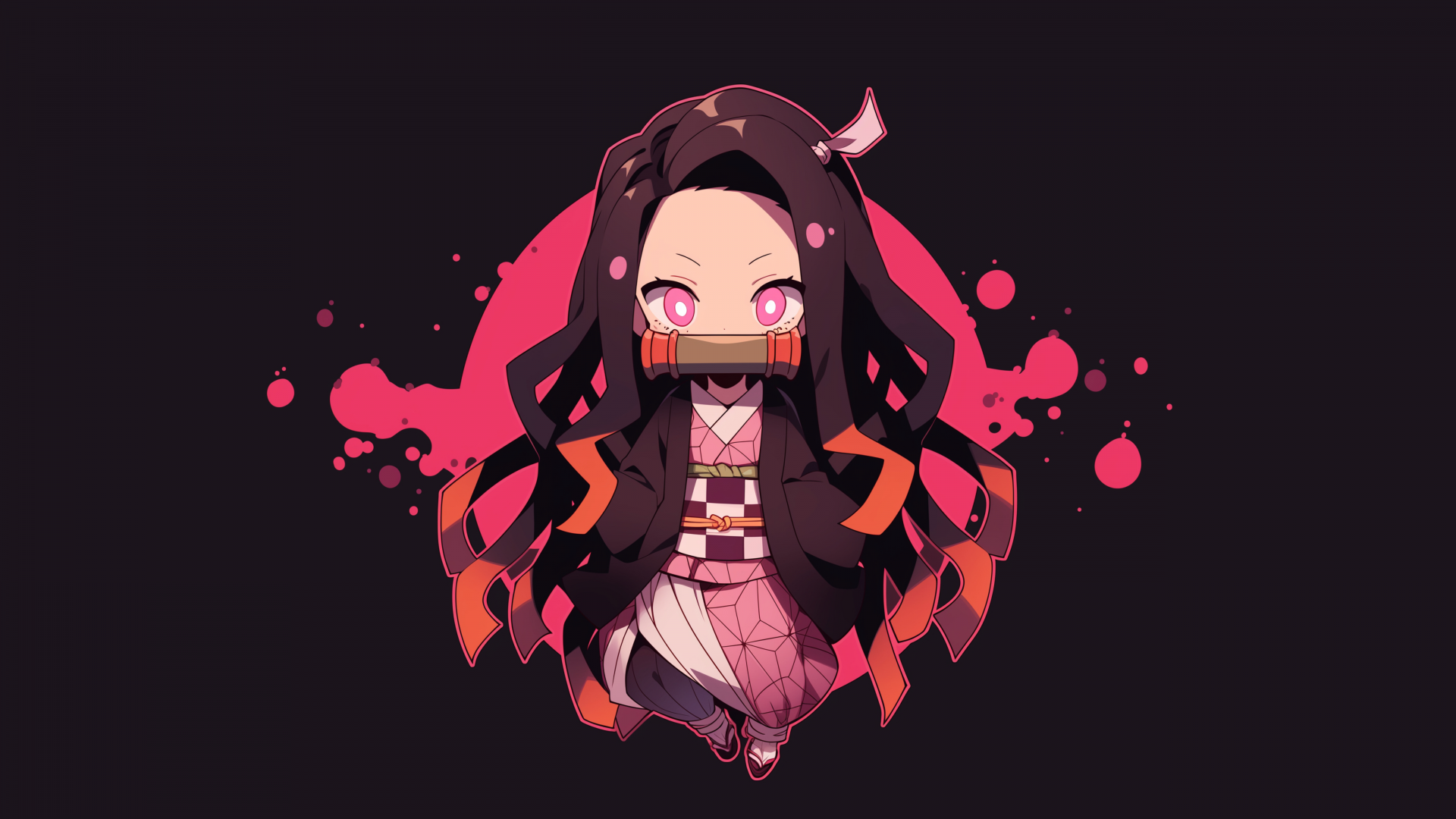 Nezuko Kamado Minimalist 5k Wallpaper