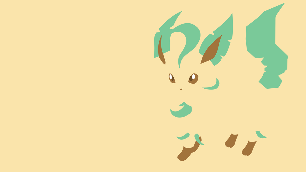 Leafeon Minimalistic Wallpaper By Browniehooves