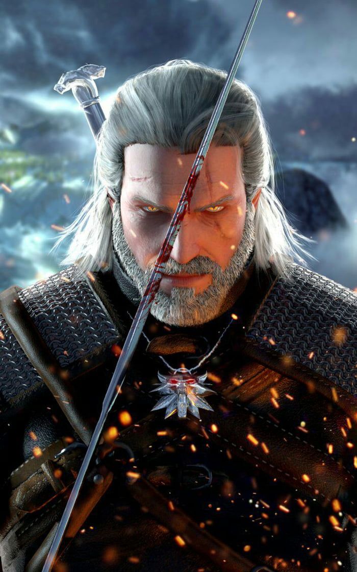 Geralt Of Rivia Mobile Wallpaper The Witcher Game