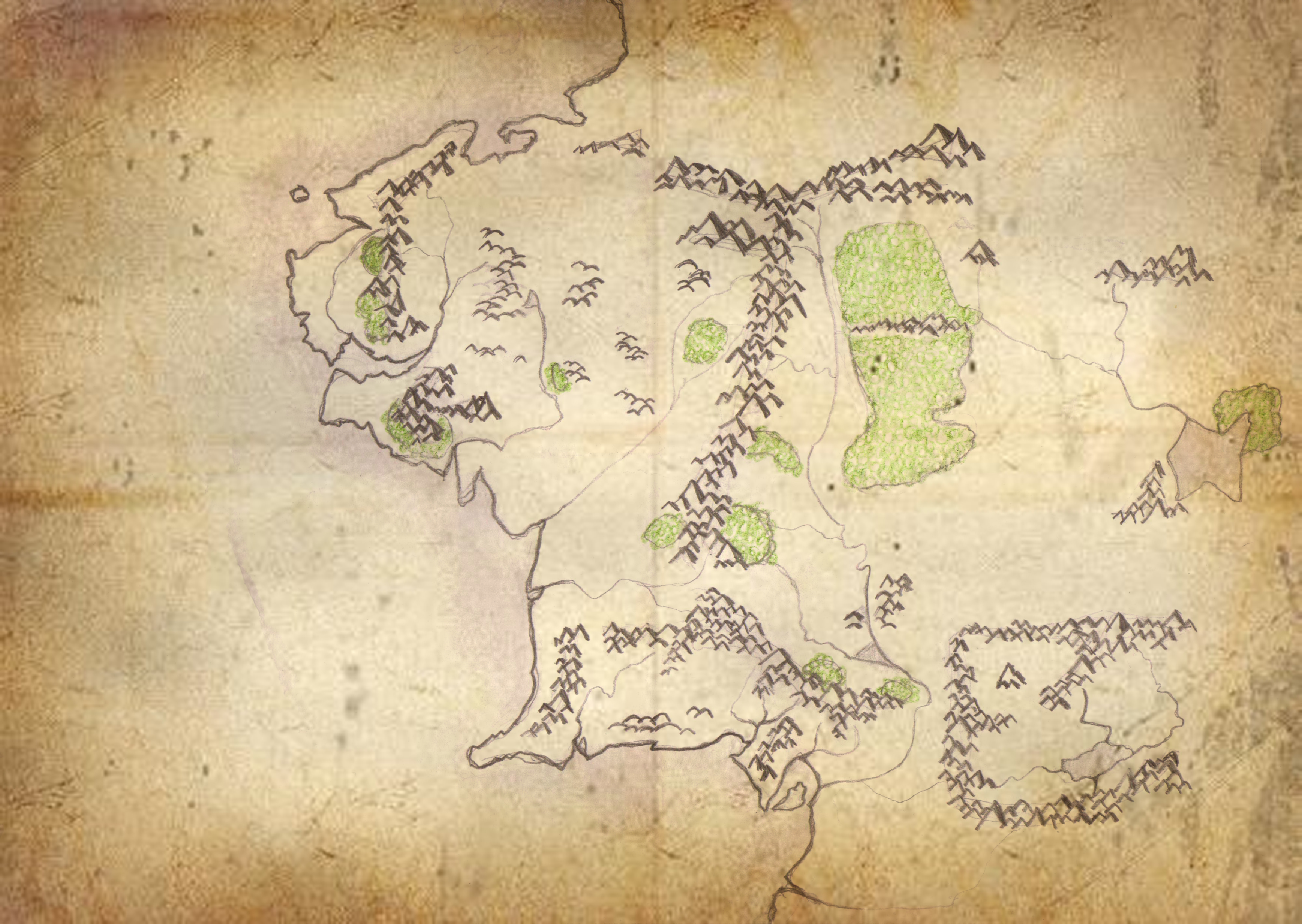 Map Of Middle Earth By Kelw Hearts